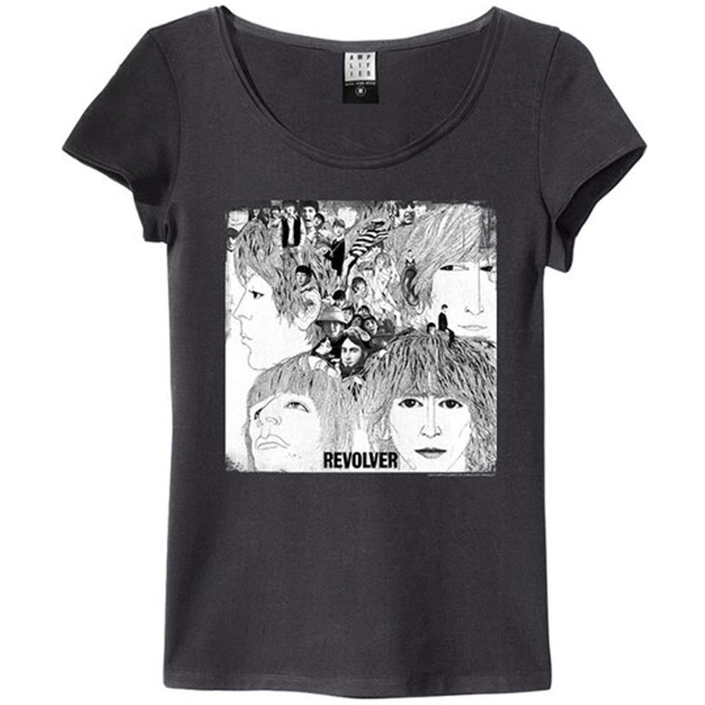 THE BEATLES ビートルズ (結成 65周年 ) - REVOLVER / Amplified( ブランド ) / レア / Tシャツ / レディース 【公式 / オフィシャル】